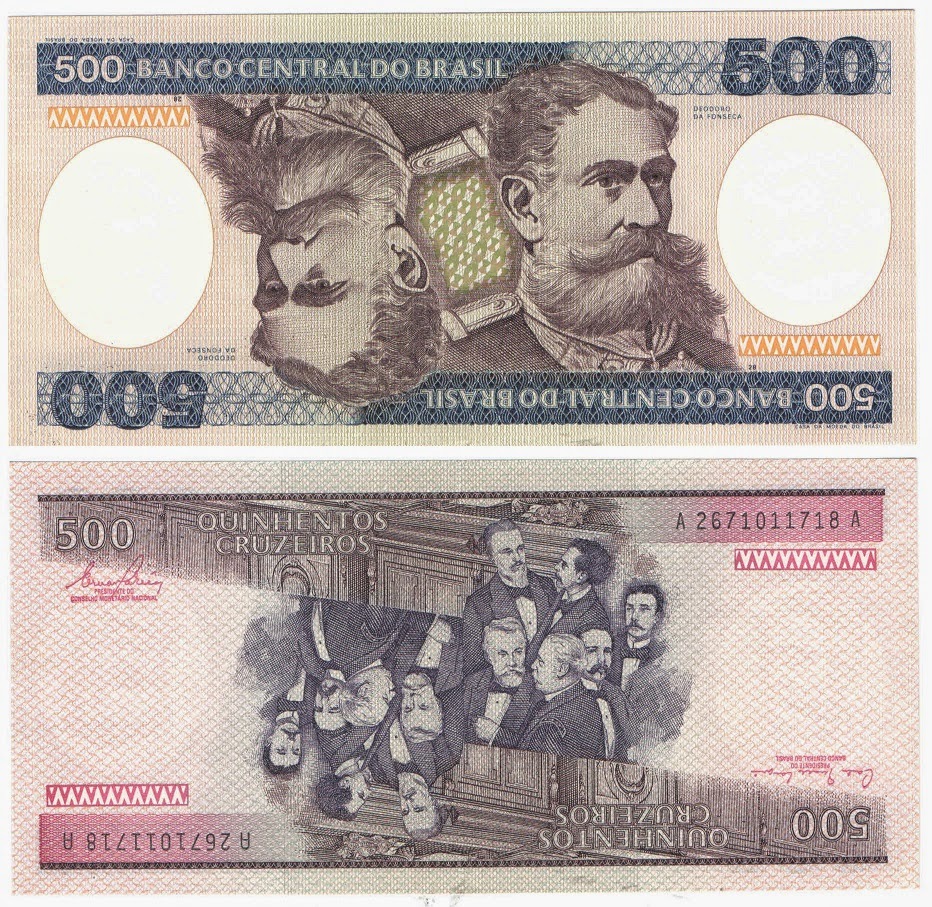 Minha coleção de cédulas Cédulas do Brasil Cruzeiro 1970 a 1986 Minha coleção de cédulas Cédulas do Brasil Cruzeiro 1970 a 1986