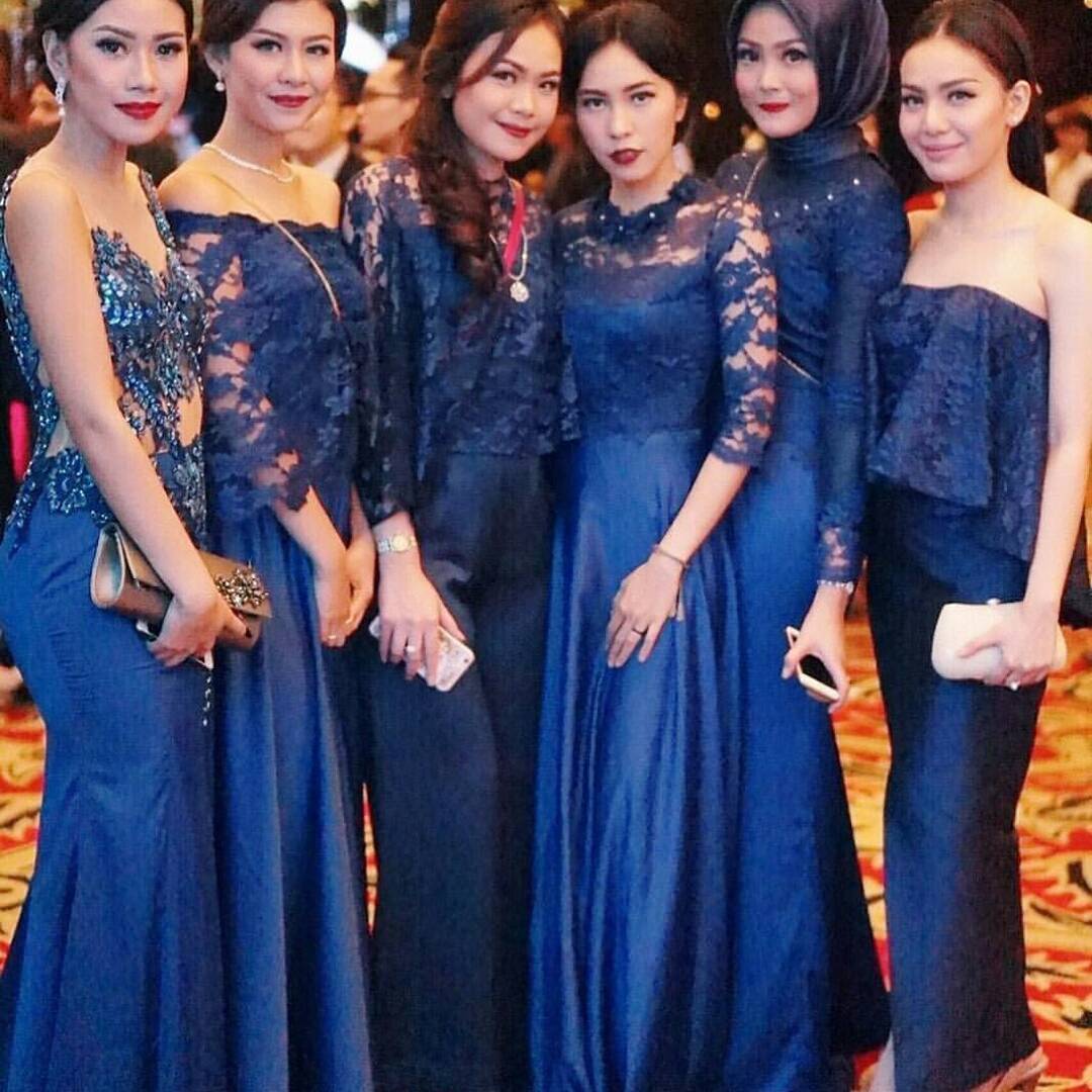25+ Foto Dress Kebaya Modern Brokat, Long Dress, Pendek Selutut
