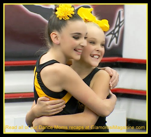 L to R - Kendall Vertes and JoJo Siwa on Dance Moms S5 E12