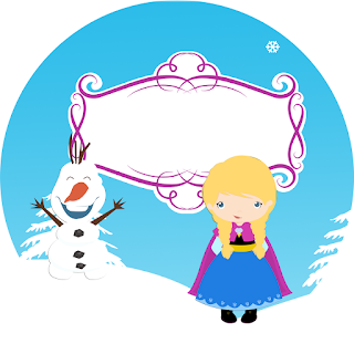 Mini Kit de Frozen Bebé para Imprimir Gratis Toppers o Etiquetas para Imprimir Gratis de Frozen Bebé.