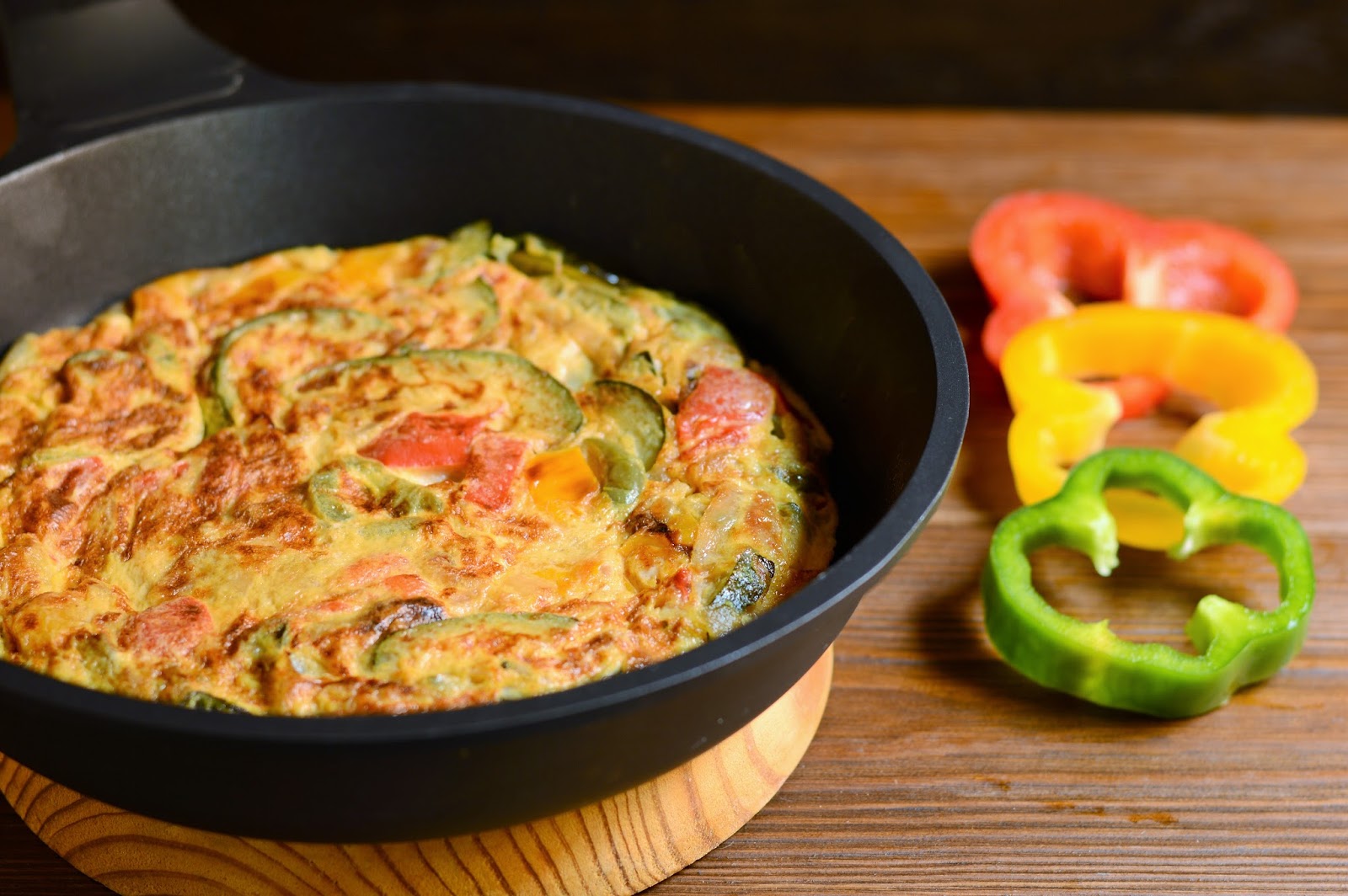 Las recetas de Noe Tortilla de vegetales rellena de pollo y queso