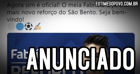 Fabricio Oya anunciado oficialmente no São Bento