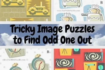 Tricky Image Puzzles to Find Odd One Out with Answers