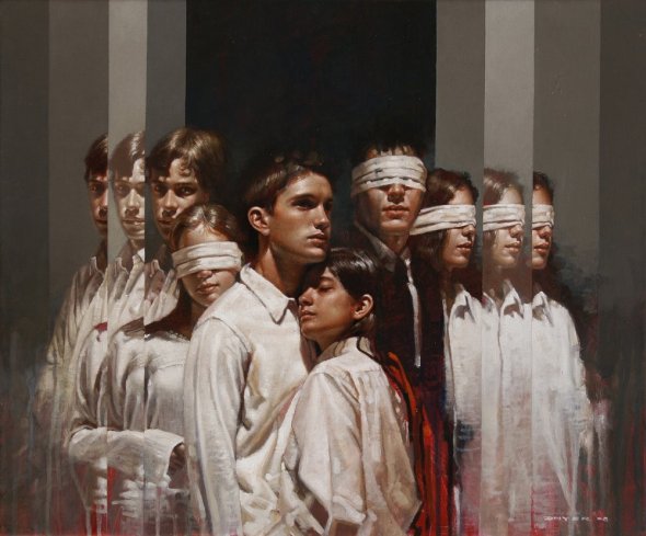 As pinturas a óleo estilo renascentista com toques surreais de Diego Dayer Diego Dayer arte pinturas a óleo estilo renascentista músicos