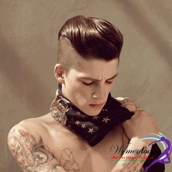 Kiểu tóc undercut ngắn vuốt ngược Kiểu tóc undercut ngắn vuốt ngược