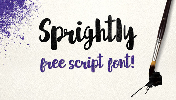 Sprightly Free Script Font 20 Script Font Terbaik 2016 - Sprightly Free Script Font