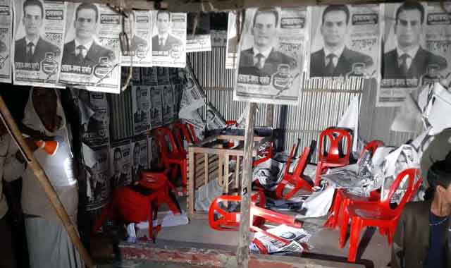 Jamaat's election camp vandalized, 5 injured জামাতার নির্বাচনী ক্যাম্প ভাংচুর, হামলা আহত ৫
