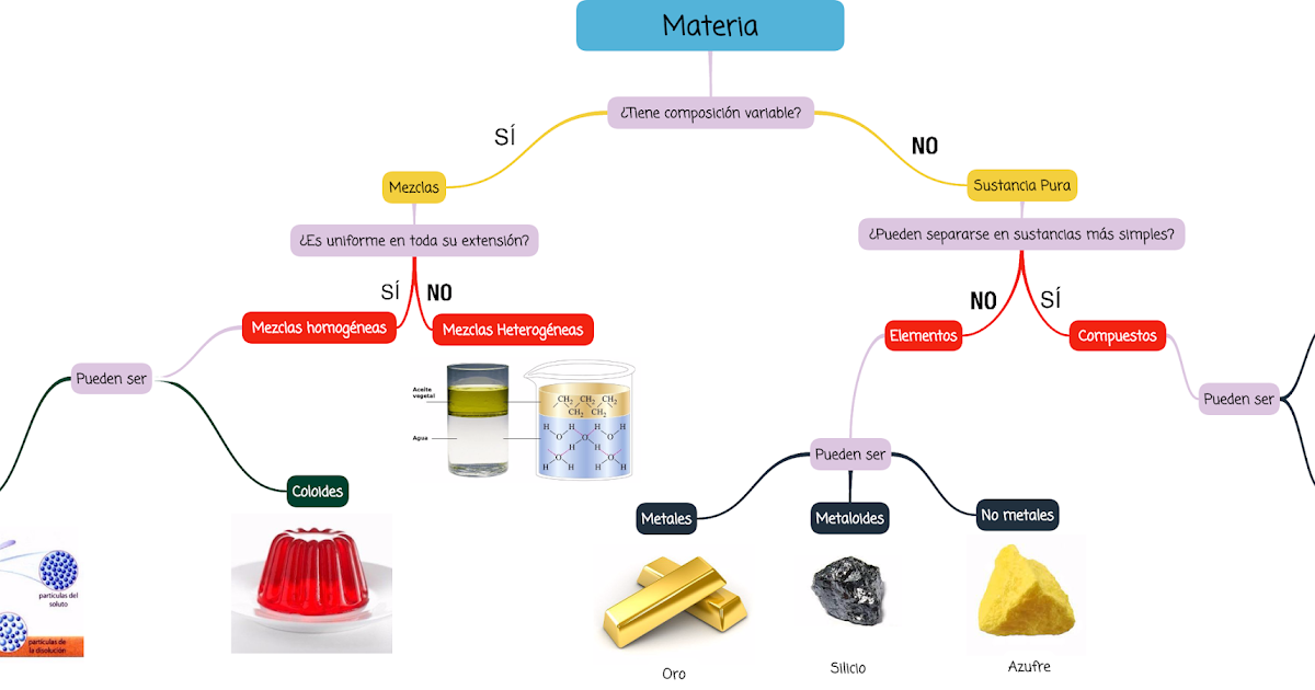 Clasificación de la materia La materia
