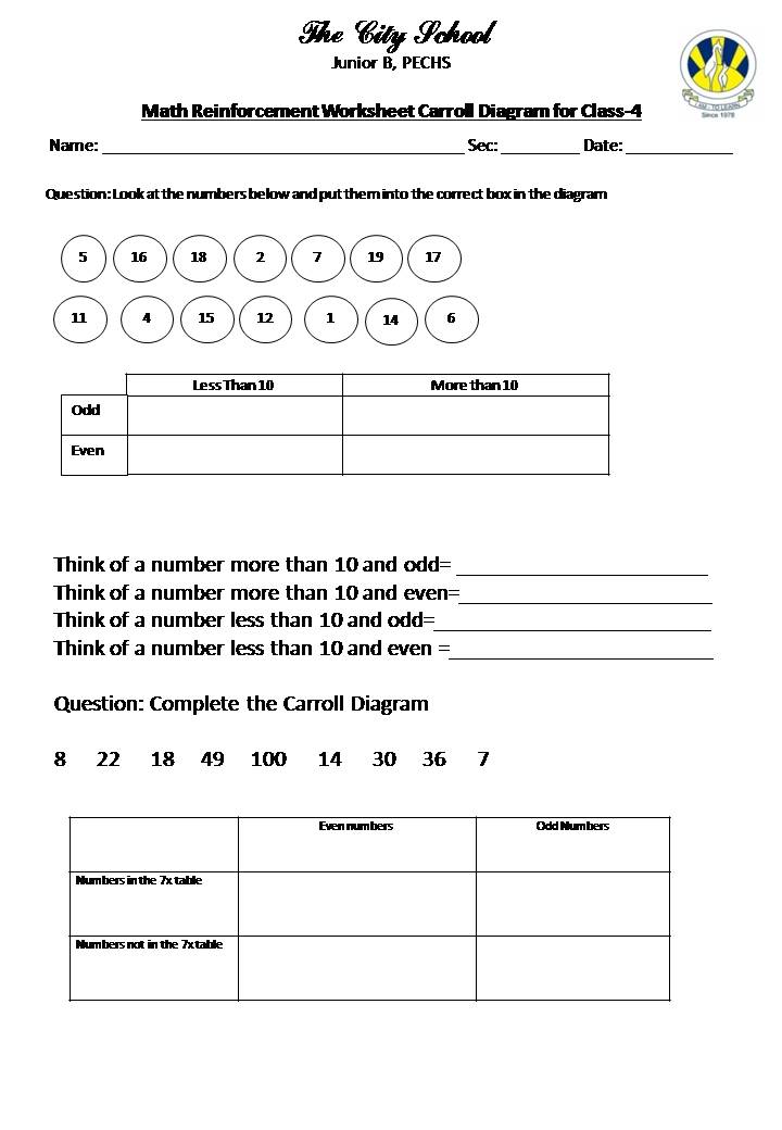 the-city-school-worksheets