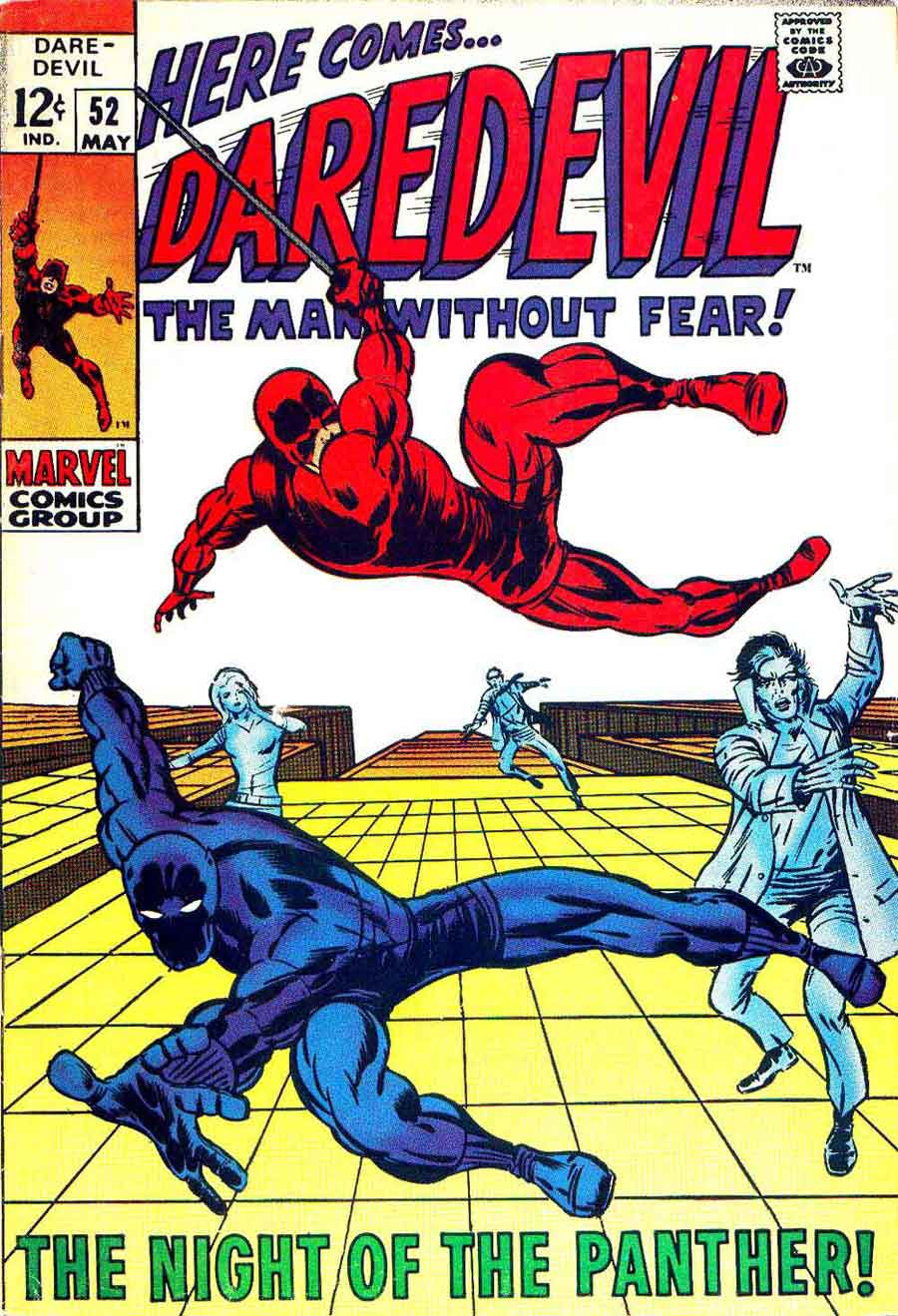 Daredevil v1 #52 marvel 1960s silver age comic book cover art by Barry Windsor Smith