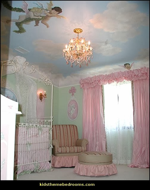 mythology theme bedrooms - greek theme room - roman theme rooms - angelic heavenly realm theme decorating ideas - Greek Mythology Decorations - heavenly wall murals - asngel wings decor - angel theme bedrooms