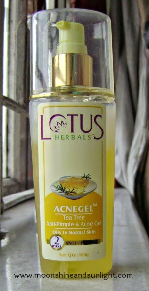 Lotus herbals Tea tree anti-pimple and acne gel review,price in India