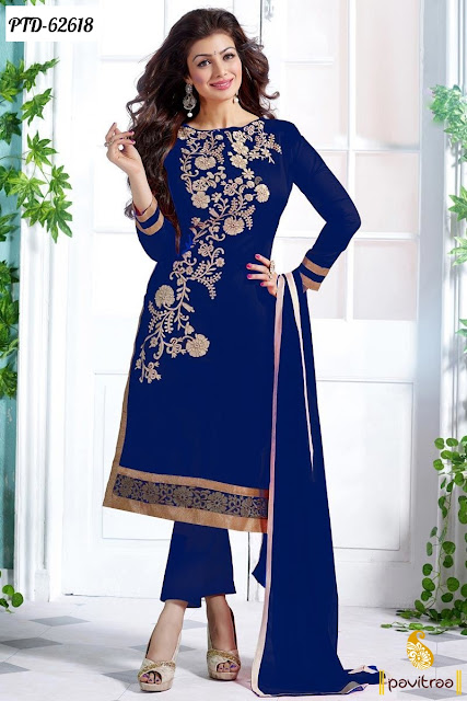 Buy Blue Color Party Wear Ayesha Takiya Bollywood Salwar Kameez Online Shopping with Lowest Cost Rate Price at Pavitraa.in