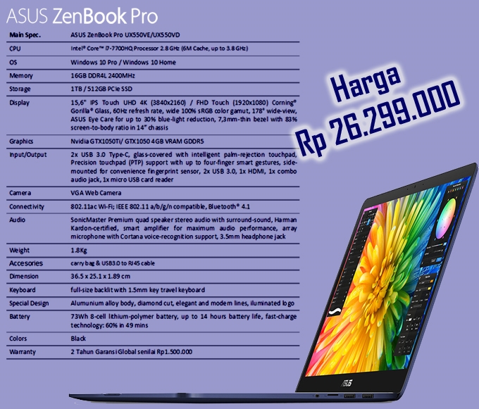 Asus ZenBook Pro " Kesempurnaan Sebuah UltraBook "