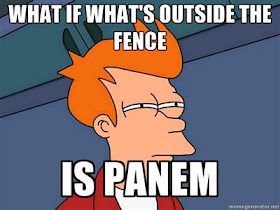 What if what's outside the fence is Panem? Divergent-Hunger Games humor