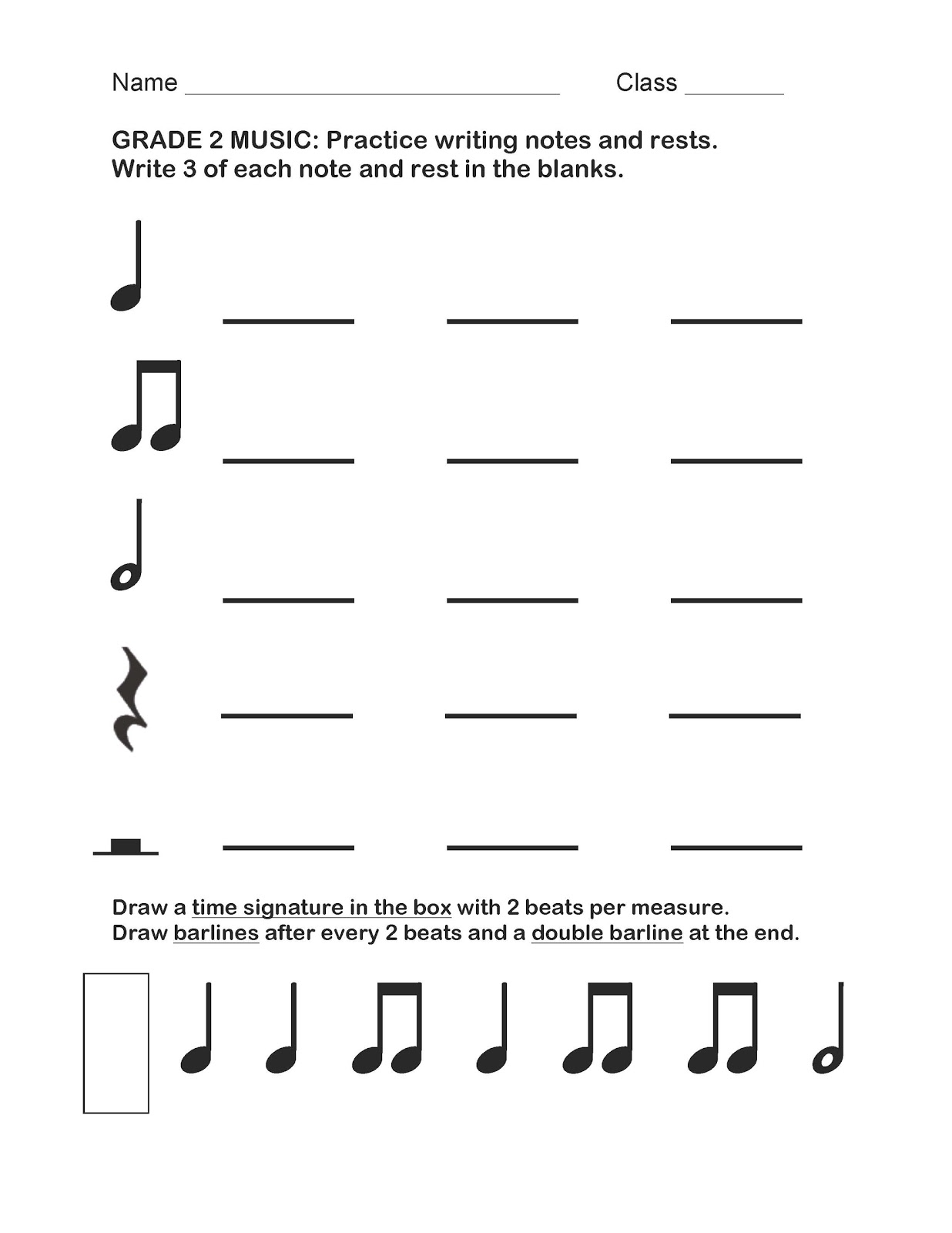 Music Grade 4 Worksheets