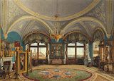 Interiors of the Winter Palace. The Corner Drawing-Room of Emperor Nicholas I by Konstantin Andreyevich Ukhtomsky - Architecture, Interiors Drawings from Hermitage Museum Interiors of the Winter Palace. The Corner Drawing-Room of Emperor Nicholas I by Konstantin Andreyevich Ukhtomsky - Architecture, Interiors Drawings from Hermitage Museum