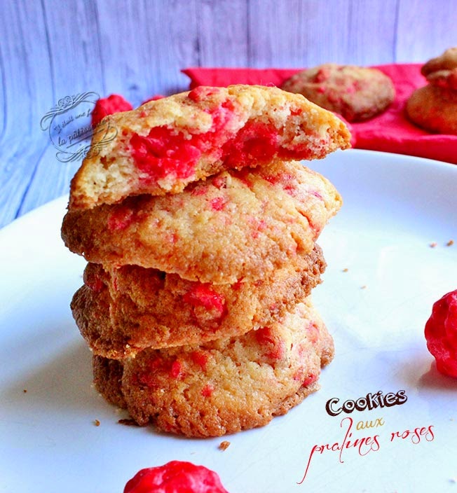 Cookies aux pralines roses : Il était une fois la pâtisserie