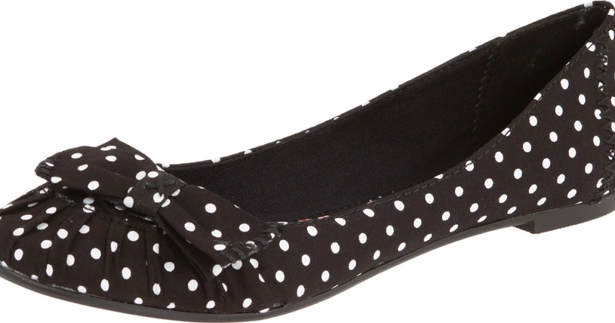 red polka dot flats