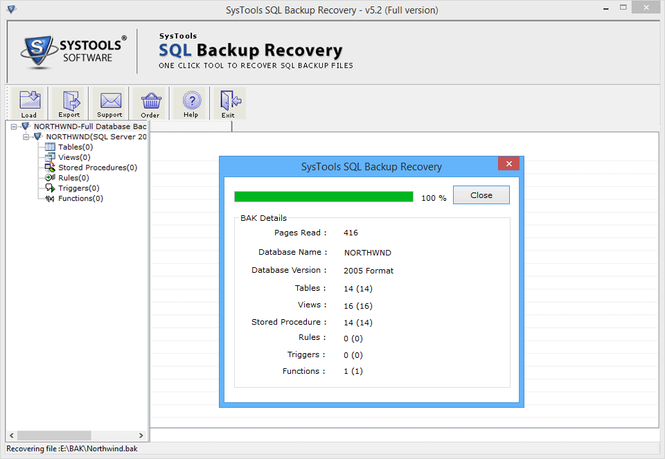 Recover Complete Backup File Recover Complete Backup File