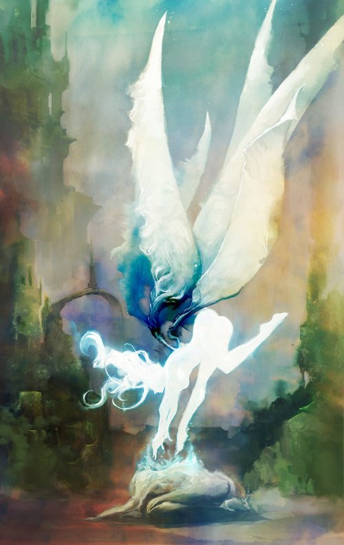 Aaron Nakahara cobaltplasma deviantart ilustrações pinturas digitais fantasia ficção sombria anjos demônios espectros
