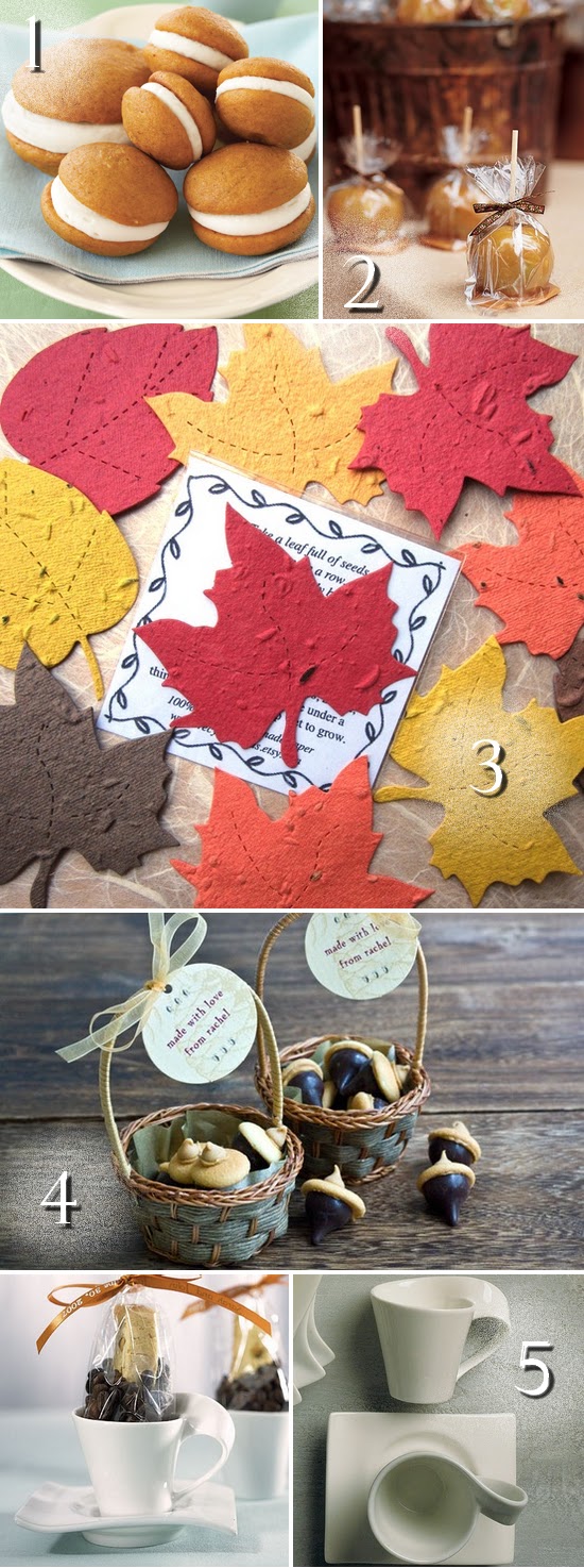 5 Fabulous Fall Wedding Favors