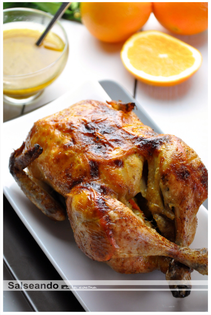 Salseando en la cocina: Pollo asado con entretela de naranja