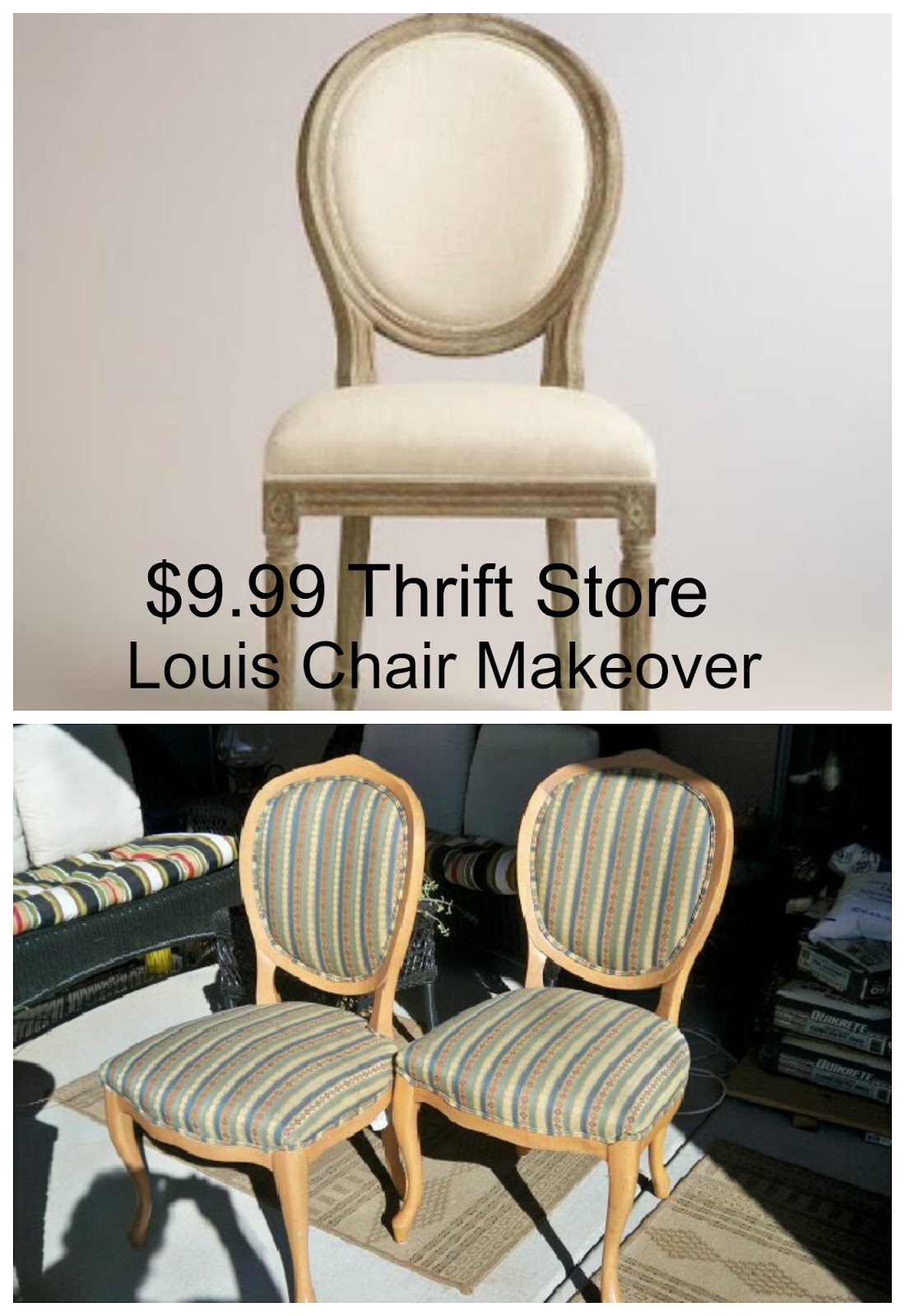 My $9.99 Louis Chairs - Upholstering & Staining The Frames