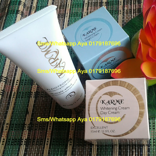 KARME/KARME WHITENING SKIN CARE/ KARME BEAUTY SKIN CARE/ KARME SKIN CARE / SET PENCERAHAN KARME Fungsi Karme Beauty Care ✔MERAWAT KULIT DARI DALAM ✔KULIT AKAN KELIHATAN HALUS&TEGANG ✔MEMBUANG SEL KULIT MATI ✔MERAWAT JERAWAT&JERAGAT ✔MENGHILANGKAN PARUT2 JERAWAT ✔MENCERAHKAN KULIT KUSAM ✔SSESUAI UNTUK SEMUA JENIS KULIT Kesan-Kesan Sampingan ✔TIADA KESAN SAMPINGAN ✔TIADA ALAHAN ✔TIADA PENGELUPASAN ✔100% DARI SEMULAJADI TUMBUH-TUMBUHAN ✔MERAWAT&MENGECUTKAN JERAWAT Kelulusan Dari INTERNATIONAL BEAUTY EXPERTS yang Mengatakan produk ini TIADA KESAN SAMPINGAN KARME WHITENING SKIN CARE (BIG SET) RM165.00(S/M)...RM170.00(S/S) FREE POSLAJU ♥ PEMBELIAN LOOSE ♥ FREE POSLAJU KARME Day Cream-15ml/100g :RM65 (S/M)...RM70 (S/S).. KARME Night Cream-15ml/100g :RM65 (S/M) RM70 (S/S) KARME Whitening Facial Cleanser-100g :RM40 (S/M) RM45 (S/S) WHATSAPP ORDER @ +60179187696 How to use: Day Cream: Wash the face, and then take the goods 1gm dot even put his face twice a day. Night Cream: Daily evening the first wash the face, then take this product 1gm dot even put on the face can be, until the next morning and then washed off. Karme Skin Care Beauty. Produk ini juga sesuai untuk semua jenis kulit. Ia mengandungi bahan pelembap untuk kulit yang kering, kulit yang berminyak, berjerawat dan jeragat. Mengandungi bahan polysaccharide dan acid amino untuk membantu pencerahan kulit. Krim malam & siang Karme Skin Care #karme #sayajualkarme #karmeskincare #karmeskincareoriginal #karmewhiteningskincare #karmewhitening #karmebeauty #karmebeautyproduct #karmebeautyskincare #bazarpaknil #bazarpaknilkosmetik
