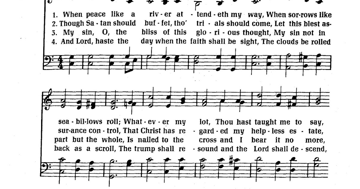 Worship Lead Sheets It is well with my soul Horatio G. Spafford, and