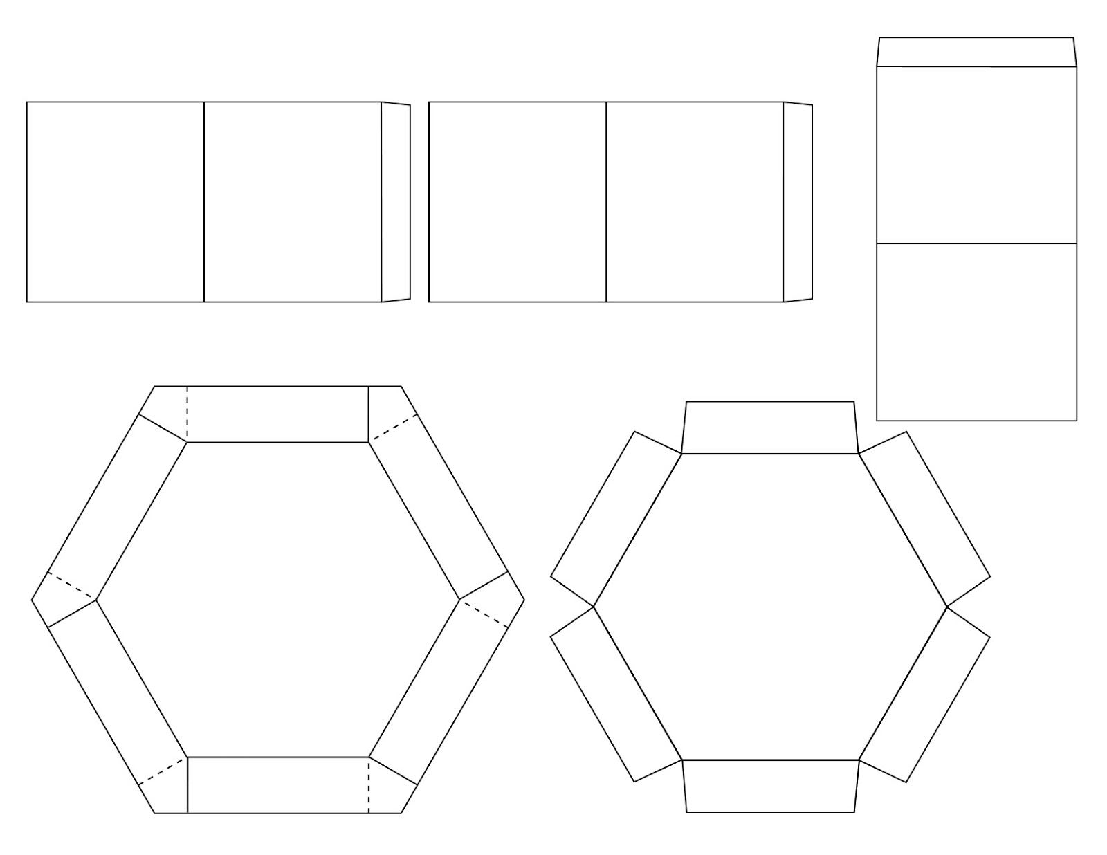 короб из бумаги схема