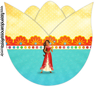 Elena de Avalor: Invitaciones para Imprimir Gratis. Para hacer tulipanes.