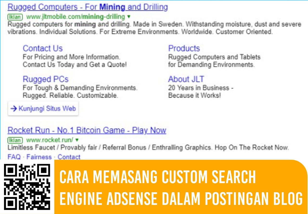 Cara Memasang Custom Search Engine AdSense Dalam Postingan Blog