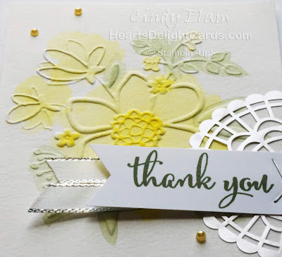 Heart's Delight Cards, Love What You Do, Thank You Card, Stampin' Up!, Watercolor
