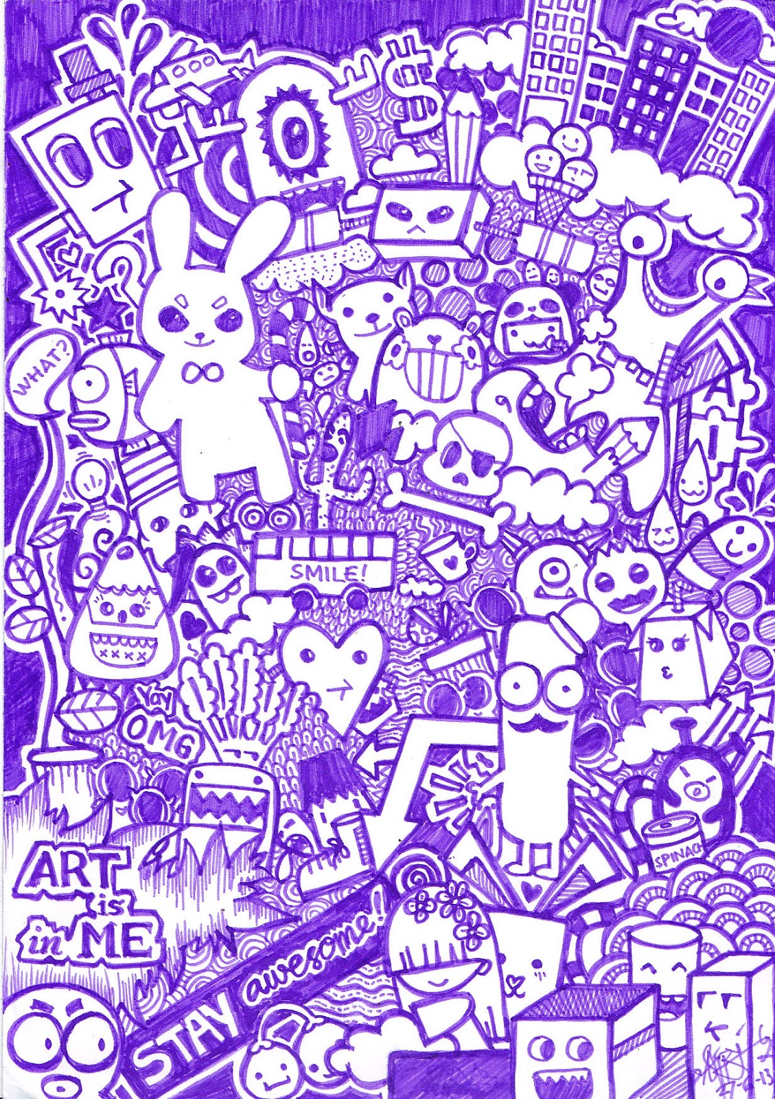 Kaleidoscop; Past, Now, and Forever: My Finished-Doodle #1