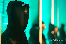Black hooded army at Reconstruct at Amsterdam Fashion Week