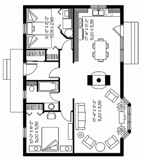 1 Bedroom Apartment Design Plans