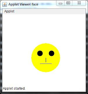 color colorful human smiley java applet code