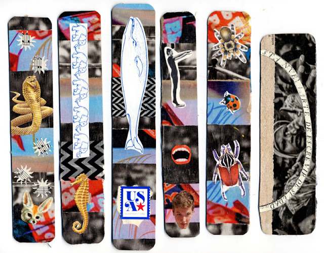 collaged bookmarks collaged bookmarks