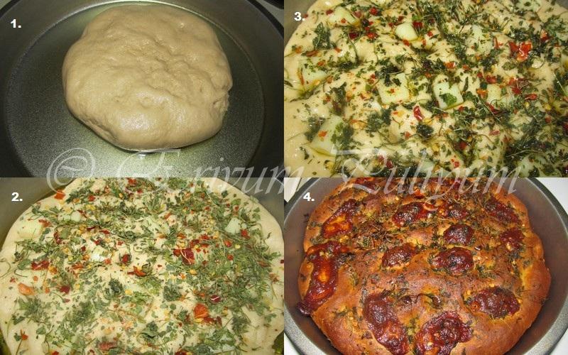 Erivum Puliyum Dried Fenugreek leaves Focaccia & Cheese Sauce Dip