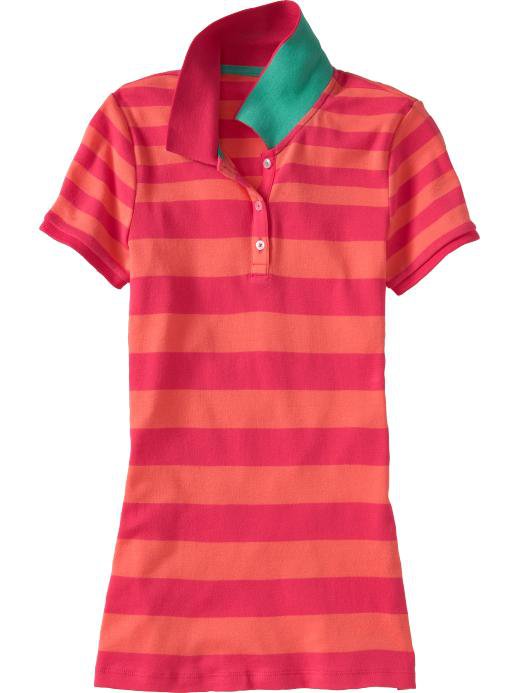 Pink Tie SHOP Old Navy Women's Contrasting Collar Polos