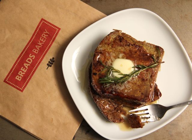French Toast with Rosemary Maple Syrup