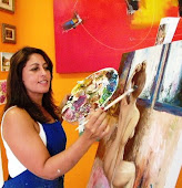 Artista Plástica - Silvaney Vasconcelos  - pintando