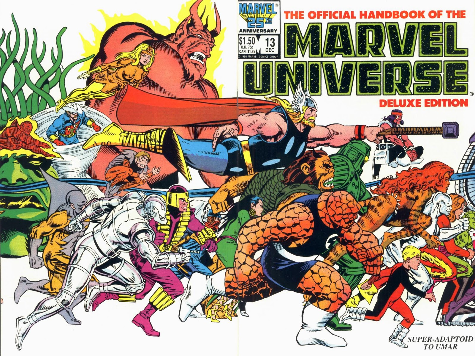 Автор марвел. Марвел хандбук. Super-Adaptoid Марвел. Панк Вселенная Марвел. Marvel Comics Cover.