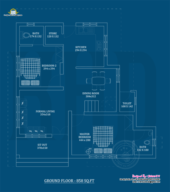 Ground floor plan blueprint