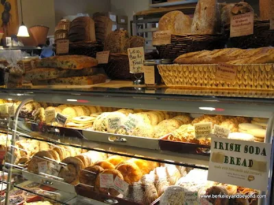 pastry case in Andrae’s Bakery in Amador City, California