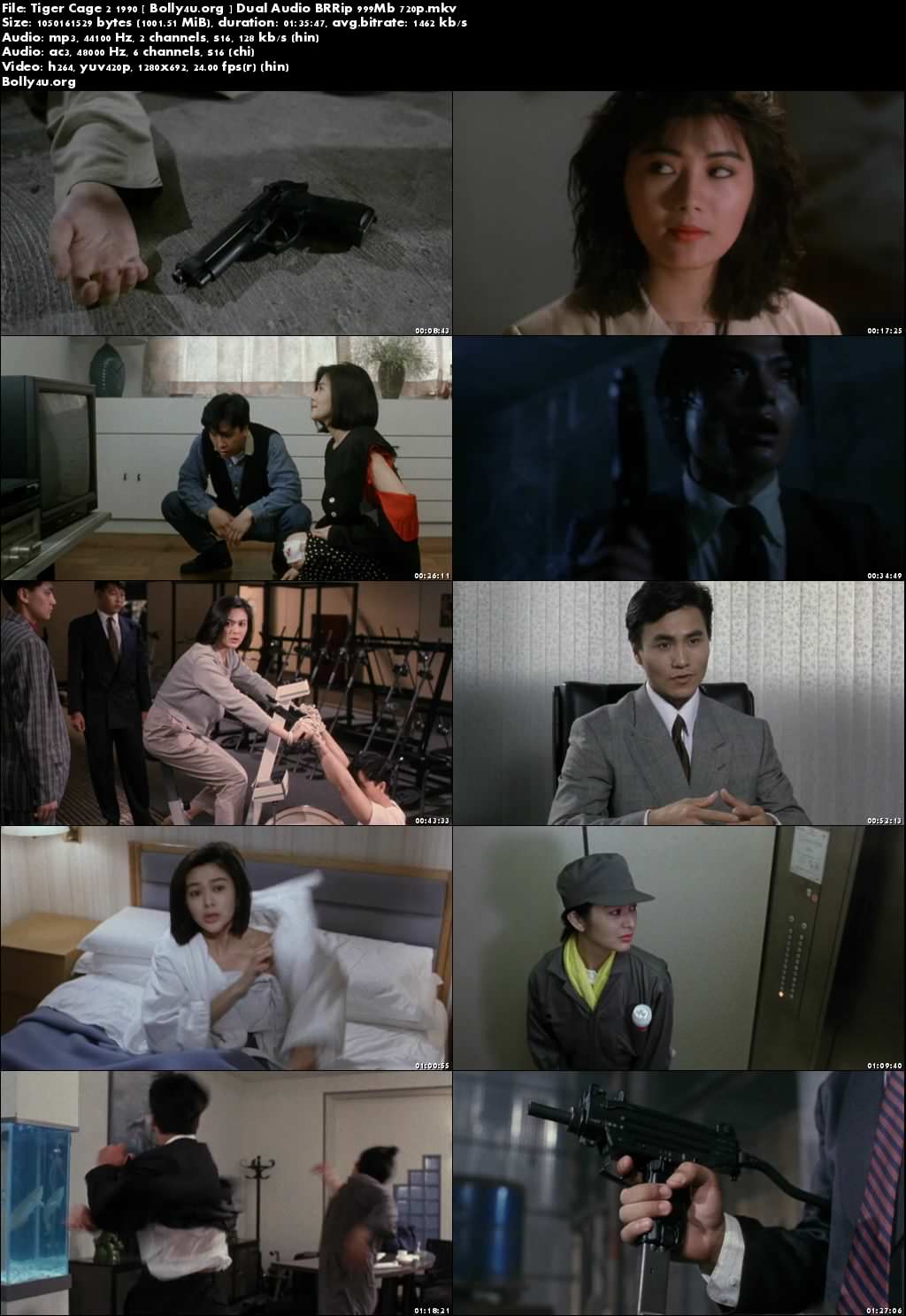 Tiger Cage 2 1990 BRRip 300MB Hindi Dual Audio 480p Download