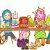 Doodle Ema dan kawan-kawan - dining table