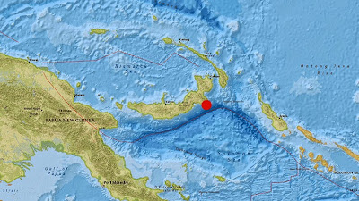 Epicentro terremoto 7,5 grados en Papúa Nueva Guinea, 05 de Mayo 2015