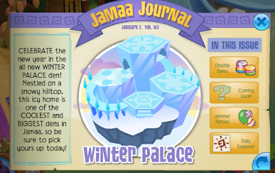 A screenshot of the Jamaa Journal which shows the new winter palace den.